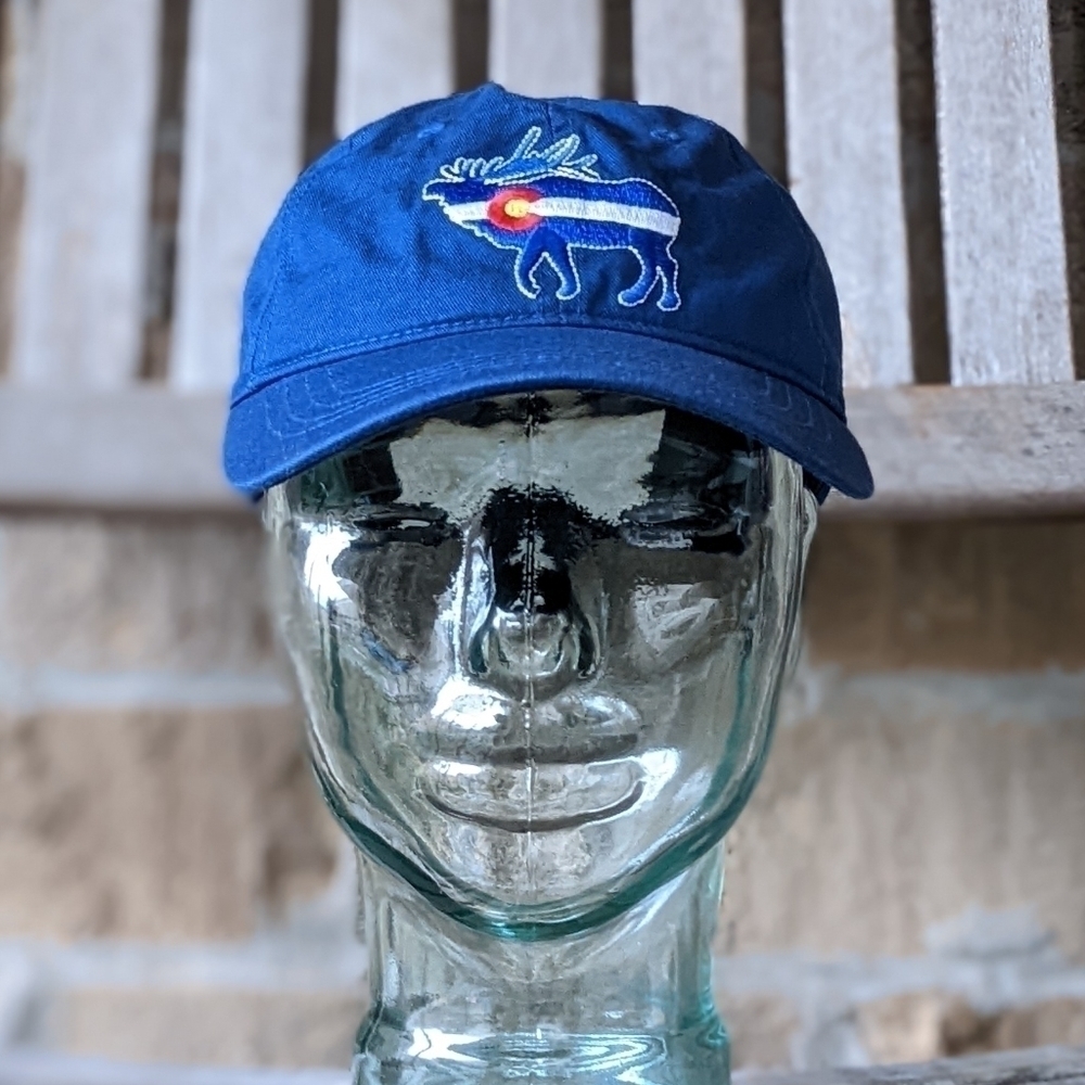 Wilcos Outback Colorado Moose Blue Dad Hat Ball Cap 58 CM